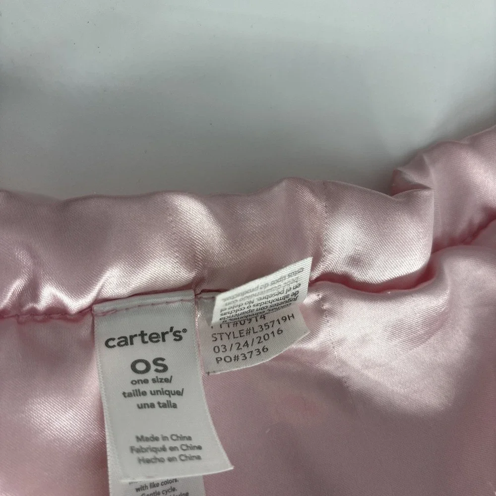 Carters Pink Bunny Plush Baby Blanket Satin Trim Back Security Lovey 2016 Toy